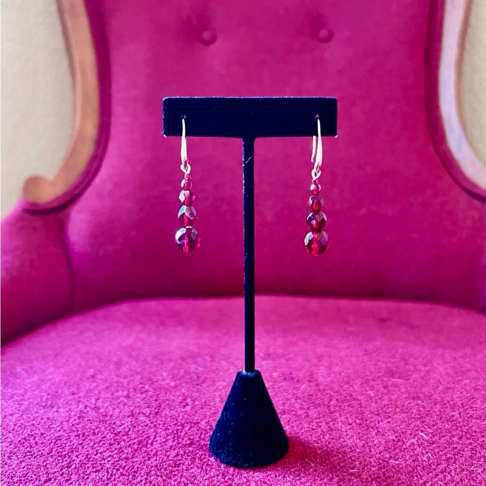 Elegant Red Drop Earrings